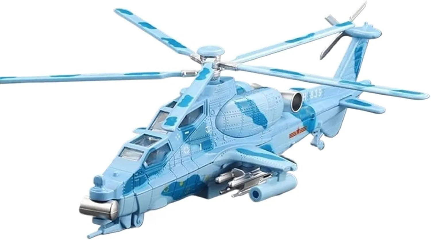 1: 72 for WZ-10 Helicopter Alloy Die-Casting Model Collection Ornaments(Blue)
