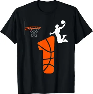 1 Year Old Slam Dunk Its My 1st Birthday Basketball T-Shirt