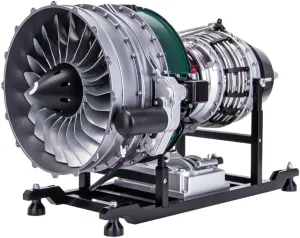 1/10 Turbofan Engine Model, Mechanical Double Rotor Axial, Engine Model Kits DIY Assembly Electric Ducted Fan Engine Craft Gift (1000 PCS)