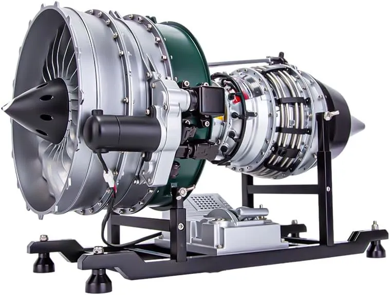 1/10 Turbofan Engine Model, Mechanical Double Rotor Axial, Engine Model Kits DIY Assembly Electric Ducted Fan Engine Craft Gift (1000 PCS)