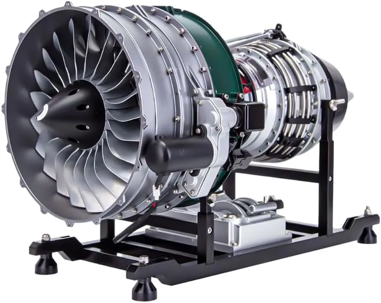 1/10 Turbofan Engine Model, Mechanical Double Rotor Axial, Engine Model Kits DIY Assembly Electric Ducted Fan Engine Craft Gift (1000 PCS)