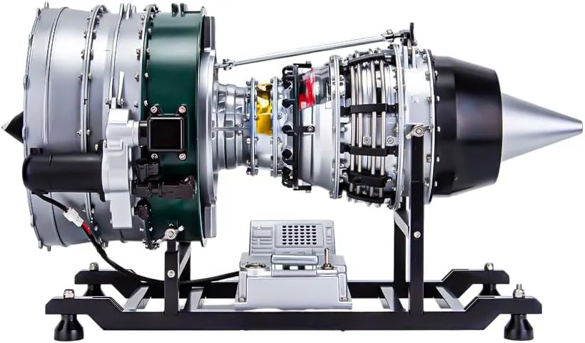 1/10 Turbofan Engine Model, Mechanical Double Rotor Axial, Engine Model Kits DIY Assembly Electric Ducted Fan Engine Craft Gift (1000 PCS)