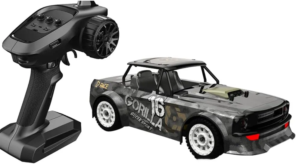 1/16 Brushless Remote Control High Speed Car, 4WD RC Drifting Racing Cars Fast 70km/h 2.4Ghz Off-Road 4X4 Buggy Car Speed & Steering Control Vehicle Toy with Lights