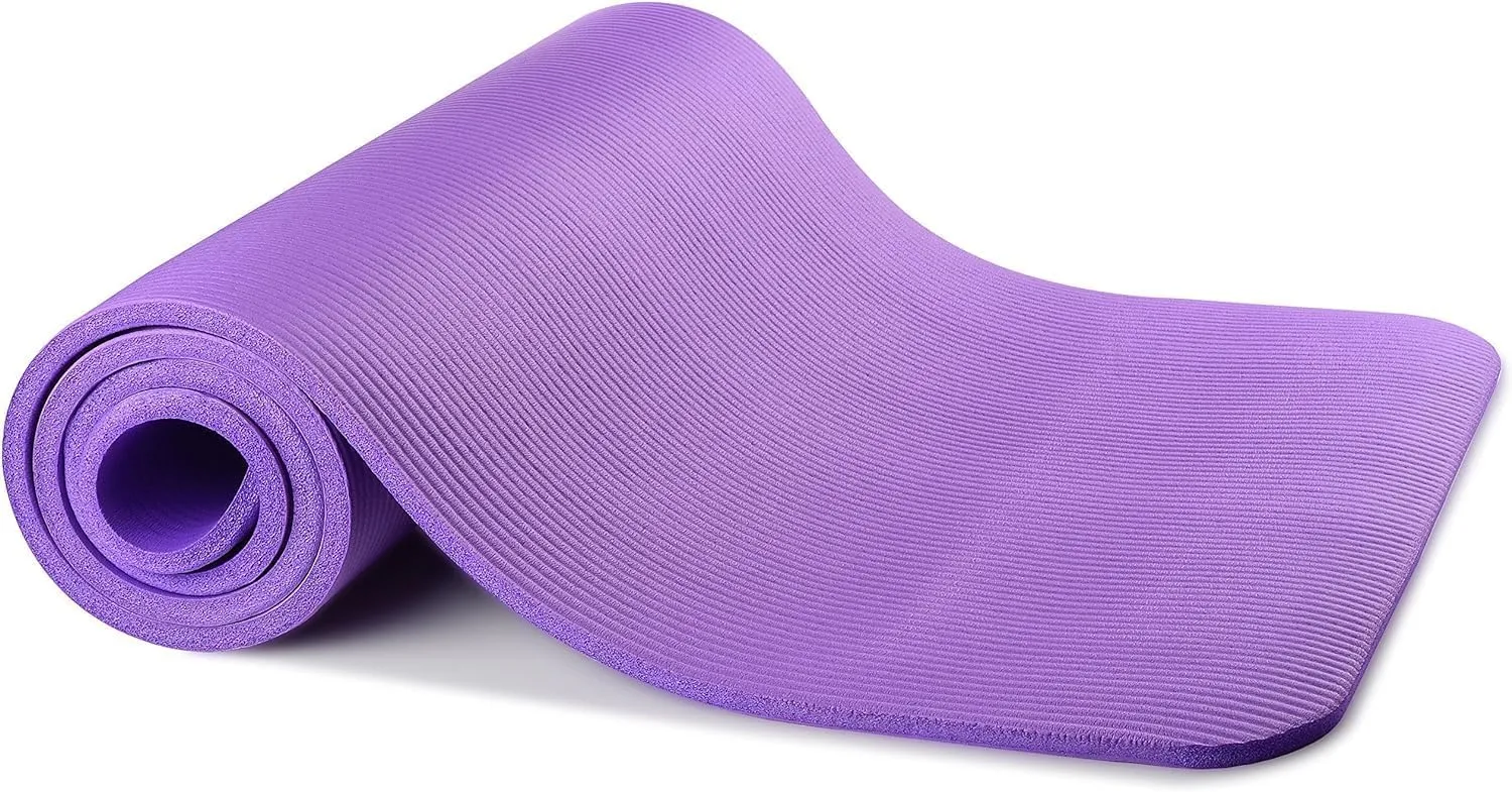 1/2-Inch Extra Thick High Density Anti-Tear Exercise Yoga Mat with Carrying Strap, Multiple Colors