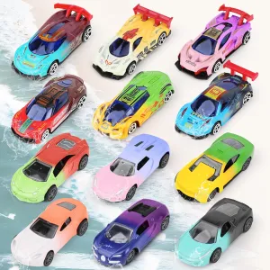 12 Pcs Color Change Cars Toy for Kid Bath Pool Water Toys, 2 Model 1:64 Scale Vehicles Themed Party Favors Goodie Bag for Kids Ages 4-8 Boys Funny Gifts for Kids