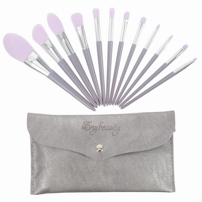 12Pcs Professional Makeup Brush with Wood Handles Storage Bag for Women Versatile for Foundation Blush and Eyeshadow for Travel Easy to Clean Maintain