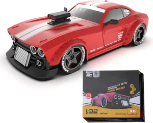 1/32 Mini RC 30KM/H Gyro Drift Car, 2.4G 4WD RC Drift Car with LED Headlights, High Speed Electric Racing Sports Car, Indoor Remote Control Toys Gift (RTR Version)