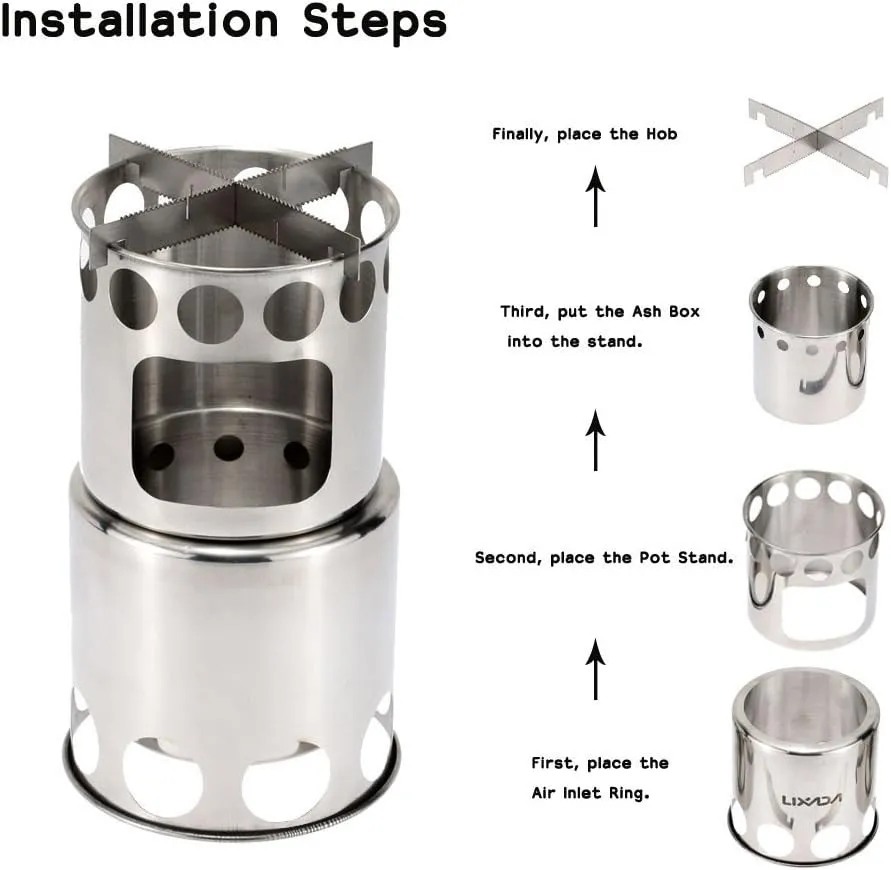 13pcs/Set Camping Cook Stove Set Camping Picnic Bowl Pot Cookware with Mini Camping Pot Set Backpacking Gear & Hiking Outdoors Cooking Equipment Cookset