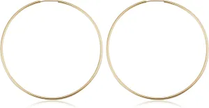 14k Yellow Gold Filled 1.5 mm Thick Endless Hoop Earrings (12, 16, 20, 30, 40, 50 or 60 mm)
