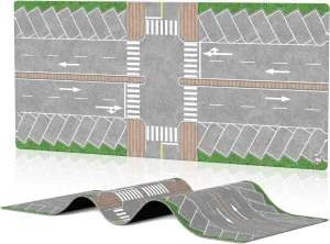 1/64 Scale Non-Slip Parking Mouse Pad Car Diorama, Rollable Desktop Play Mat for Model Vehicle (PAD_006), XX-Large