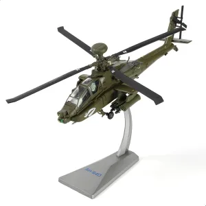 1/72 U.S. Army AH-64A Apache Advanced Armed Main Attack Helicopter Model Classic American Army Attack Aircraft Model Metal Diecast Plane Model Kits with Display Stand Collection Gift for Adult