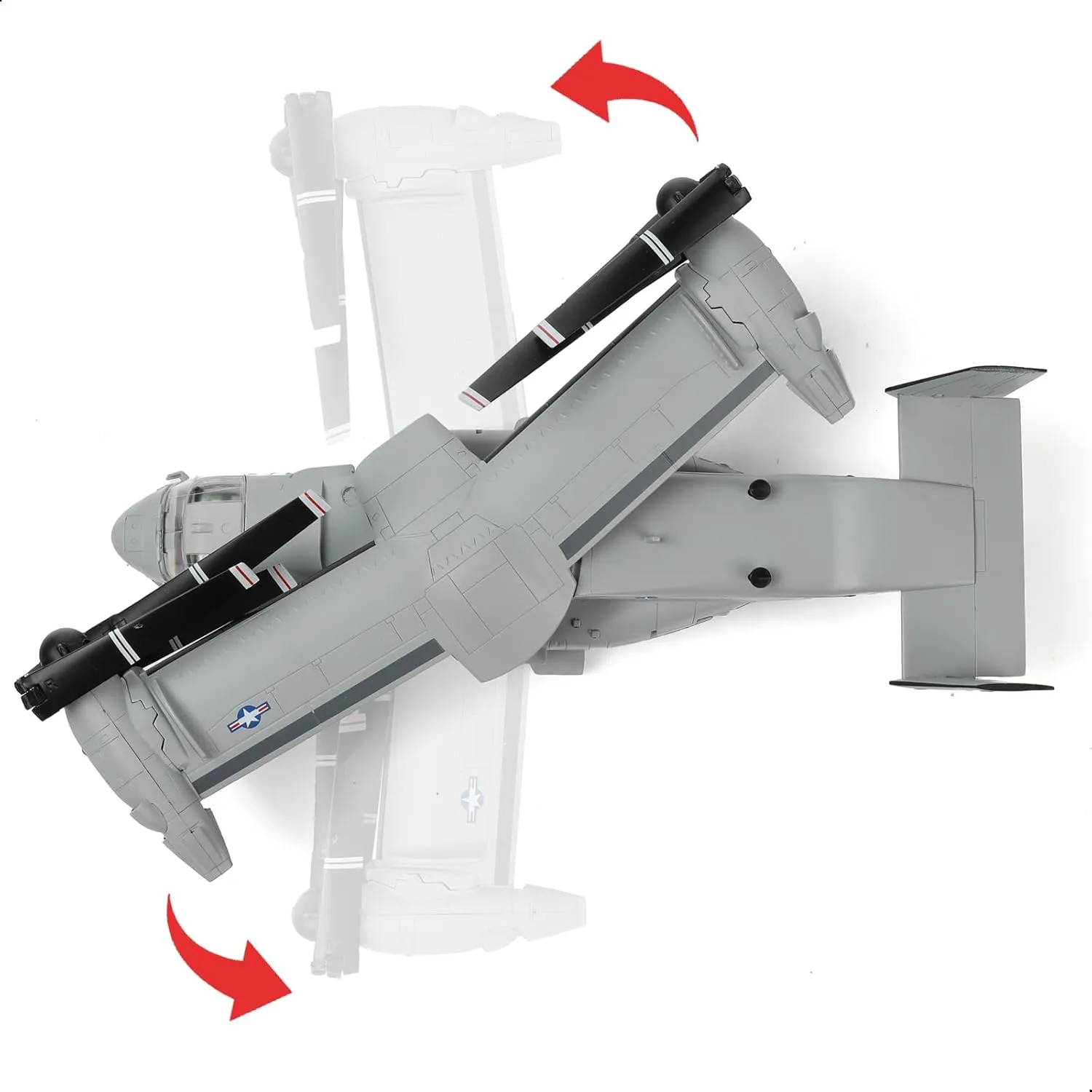 1/72 U.S. Navy VMMT-204 V-22 Osprey VLOT Helicopter Model Classic American Transport Airplane Model Pre-Built Metal Diecast Plane Model Kits with Display Stand Collection Gift for Adult