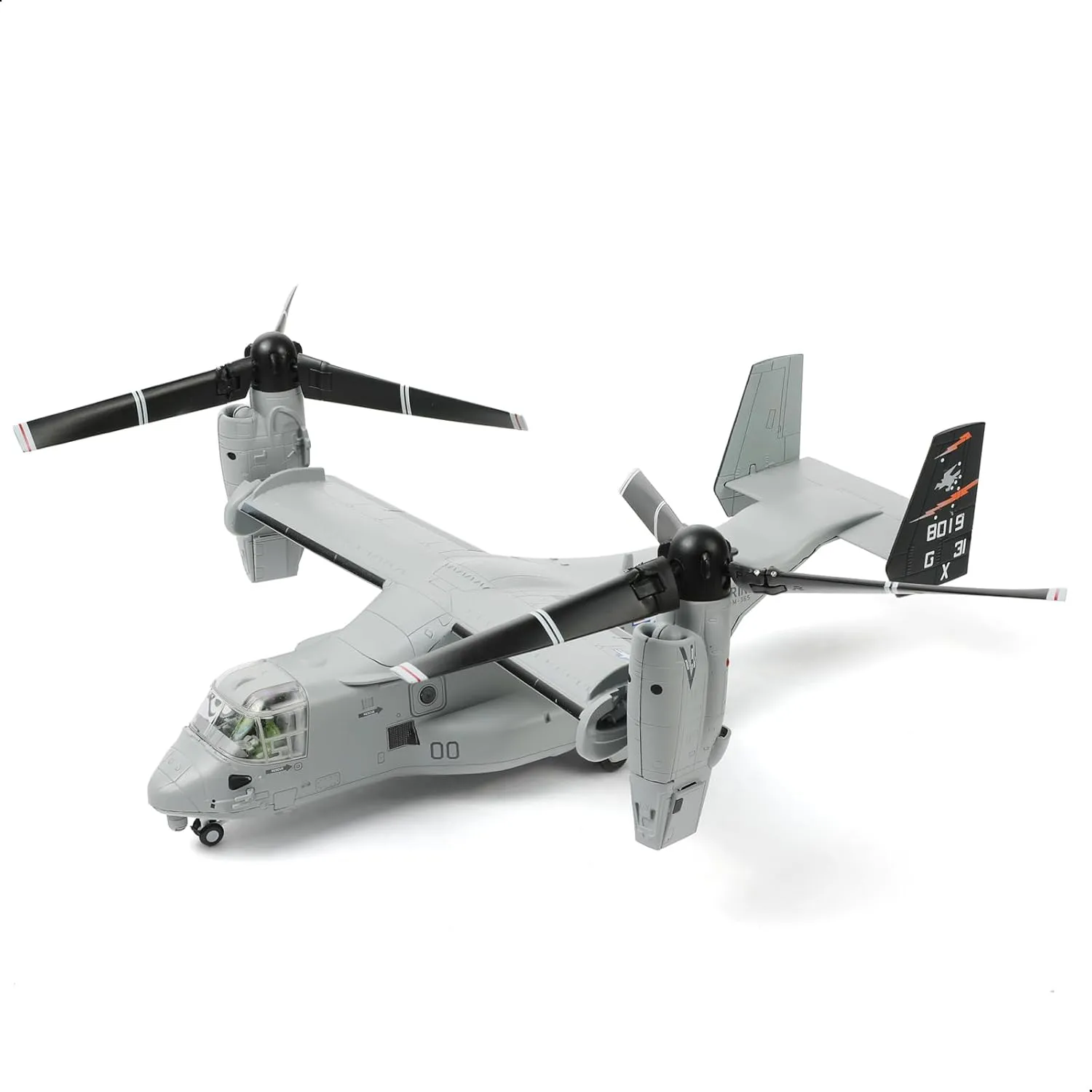 1/72 U.S. Navy VMMT-204 V-22 Osprey VLOT Helicopter Model Classic American Transport Airplane Model Pre-Built Metal Diecast Plane Model Kits with Display Stand Collection Gift for Adult