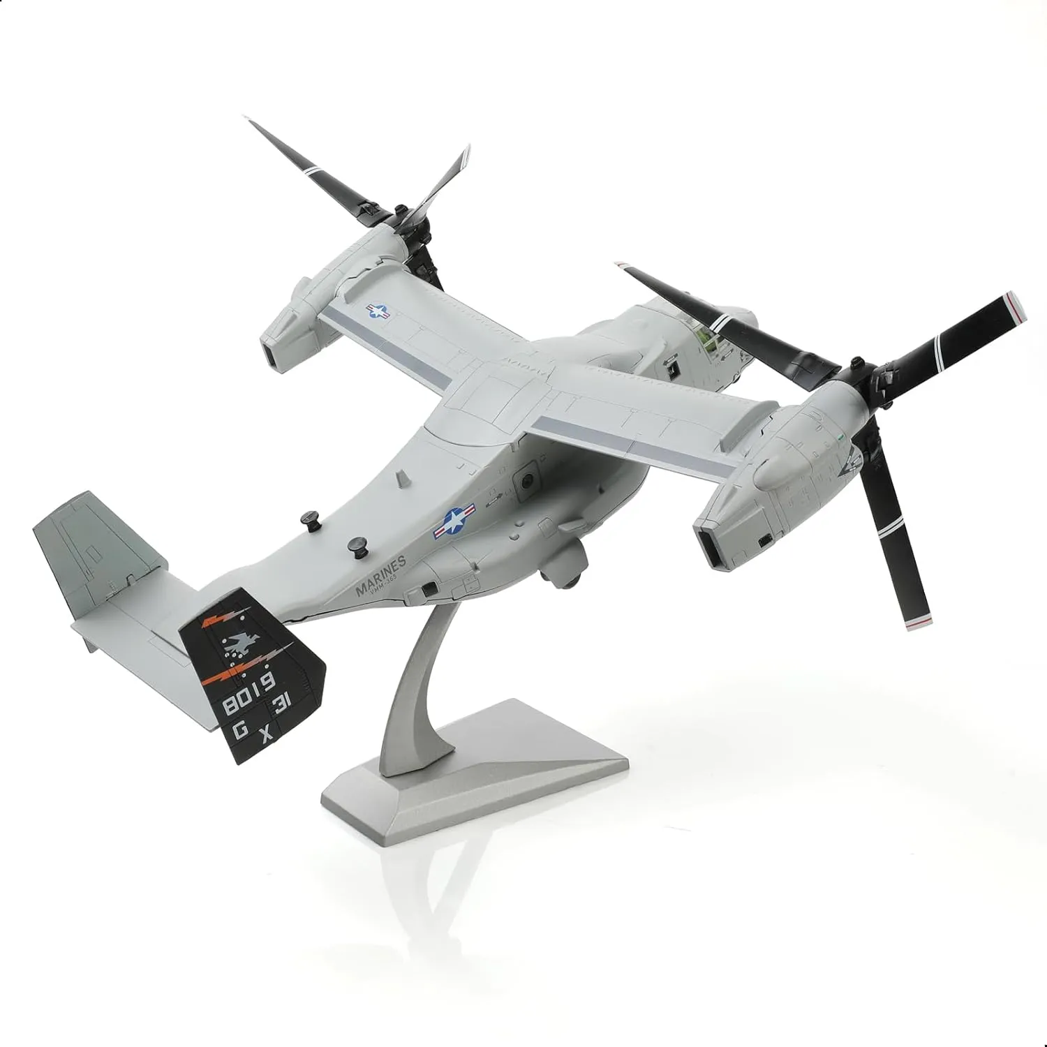 1/72 U.S. Navy VMMT-204 V-22 Osprey VLOT Helicopter Model Classic American Transport Airplane Model Pre-Built Metal Diecast Plane Model Kits with Display Stand Collection Gift for Adult