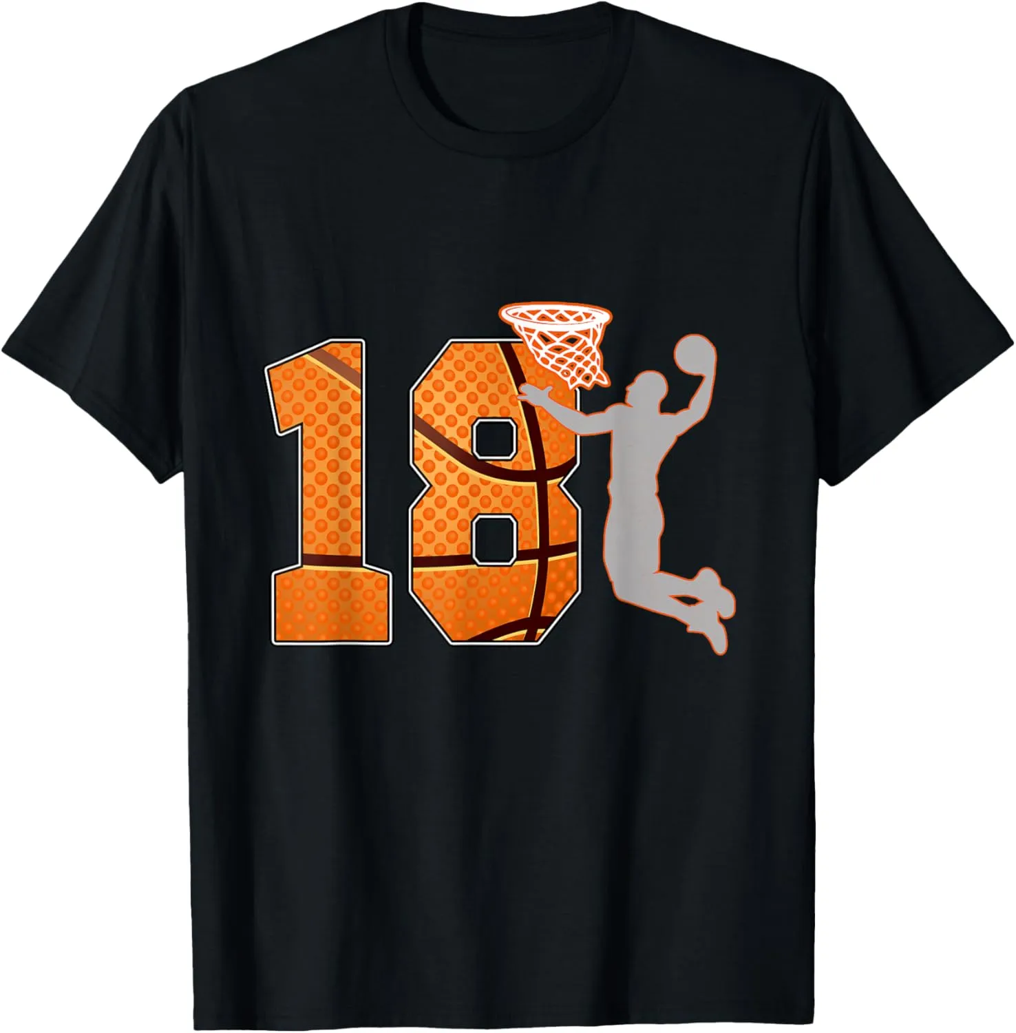 18 Year Old 18th Basketball Dunk Birthday Party Theme Boys T-Shirt
