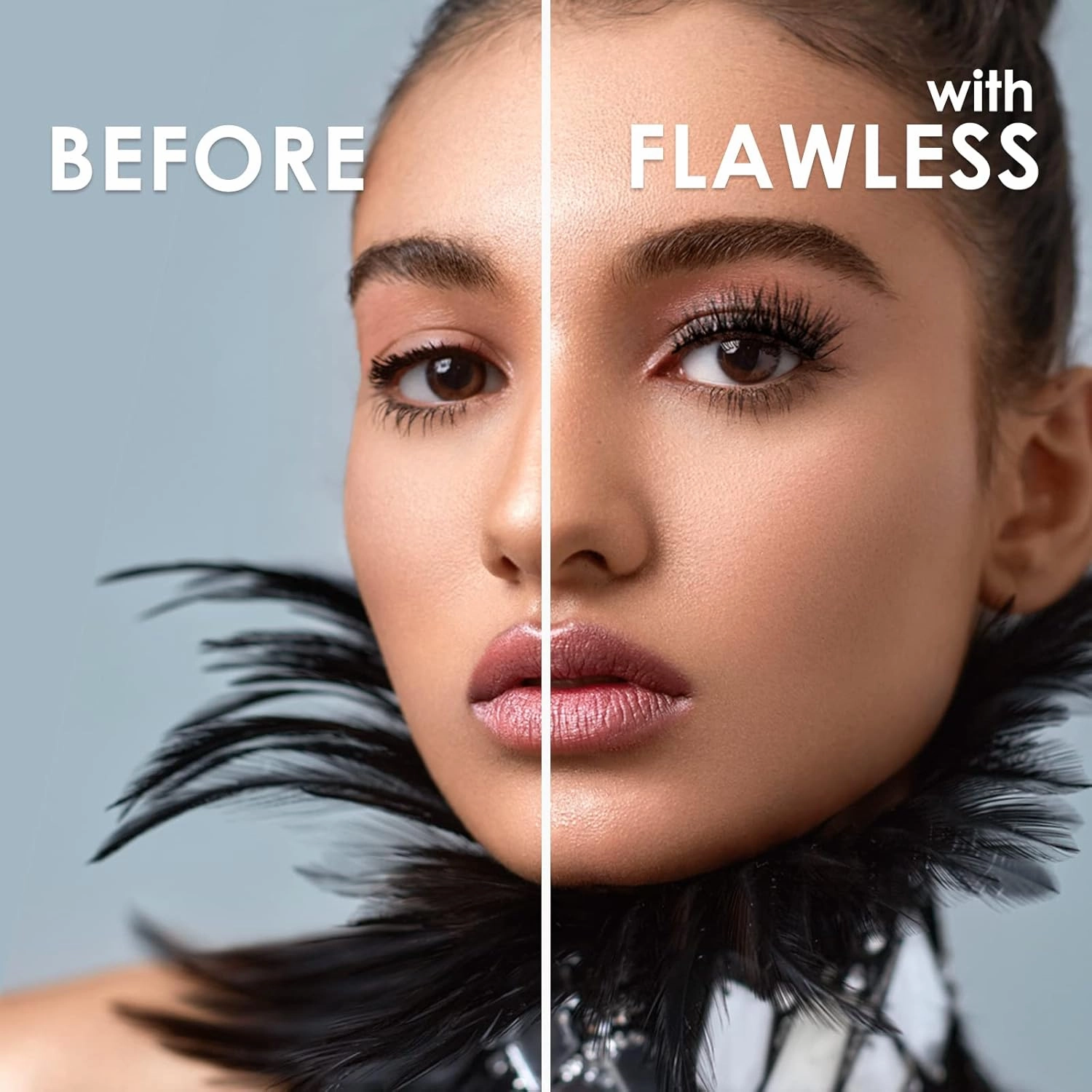 18mm Mink Eyelashes, 3D Real Mink Lashes, 3 Pairs Cat Eye Lashes, Criss-cross False Eyelashes, 100% Handmade & Cruelty-Free Super Fluffy Full Volume Strip Eye Lashes (Flawless)