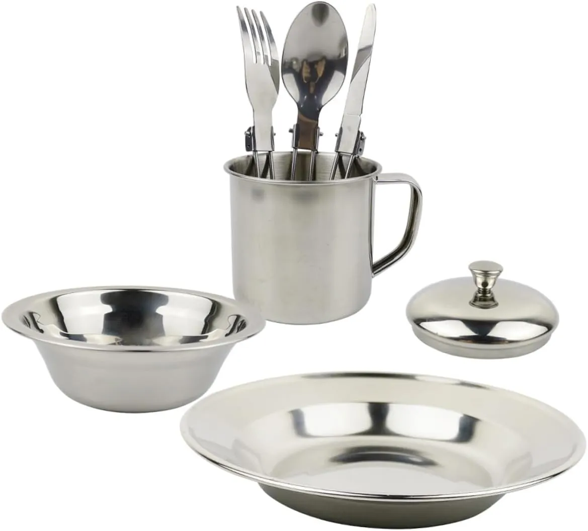 1set Camping Cookware Portable Outdoor Cooking Equipment for Person and Kit for Camping Hiking and Picnics