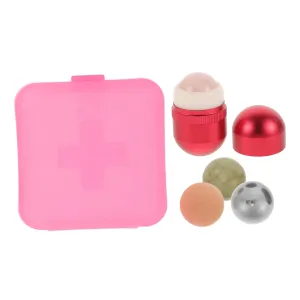 1set Eye Roller for Puffiness Relief Multifunctional Portable Skincare Tools Elegant Casing Volcanic Stone Face Roller under Eye for Travel