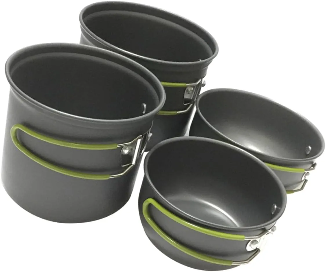 1set Outdoor Camping Cookware Portable Cutlery Kit for Picnic and Hiking Cooking Utensils High Hardness and Resistance for People