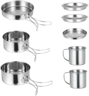 1Set Picnic Cookware Kit for Camping Barbecue Outdoor Activities Durable Lightweight Design Easy to Clean for People