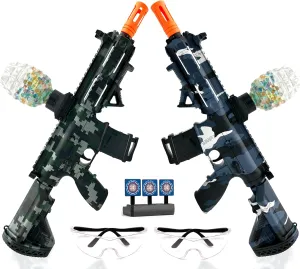 2 Set Electric Gel Ball Blaster Toy Gun, Orby with Gel Ball Blaster, Rechargeable Battery Powered Kit for Team Game- Ages 14 