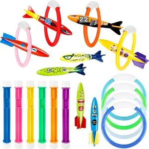 22 Pcs Diving Pool Toys for Kids Underwater Summer Pool Diving Toys Training Dive Swim Water Swimming Pool Toys for Boys Girls Adults