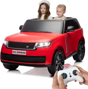 24V 2-Seater Ride On Car Toy w/Parent Remote Control, Licensed Land Rover Kids Electric Vehicle, Toy Storage, 3 Speeds, Smooth Start, Two Modes, Red