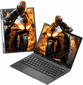 2-in-1 Mini Laptop: 10.95" 2K FHD IPS Touchscreen, N95 CPU,16GB DDR5 RAM 1TB SSD, Metal Body, Win 11 Pro/Office 2019, Full-Function Type-C, Fingerprint Sensor, Backlit Keyboard (16G 1TB)