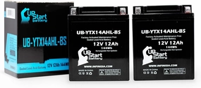 2-Pack UB-YTX14AHL-BS Battery Replacement for 1993 Bimota YB8/YB10 1000 CC Motorcycle - Factory Activated, Maintenance Free, Motorcycle Battery - 12V, 12AH, UpStart Battery Brand