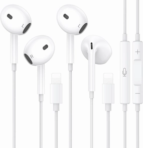 2 Packs - for iPhone Headphones Wired Earbuds Earphones with Built-in Microphone & Volume Control Noise Reduction [MFi Certified] Wired Headphones for iPhone 14/13/12/11/Pro/Pro Max/SE/Pad/XR/XS/X