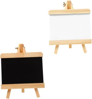 2pcs Chalkboard Creative Wooden Drawing Board Multi-Function Boy Girl Painting Easel Stand for Message Board Memo and Table Decor
