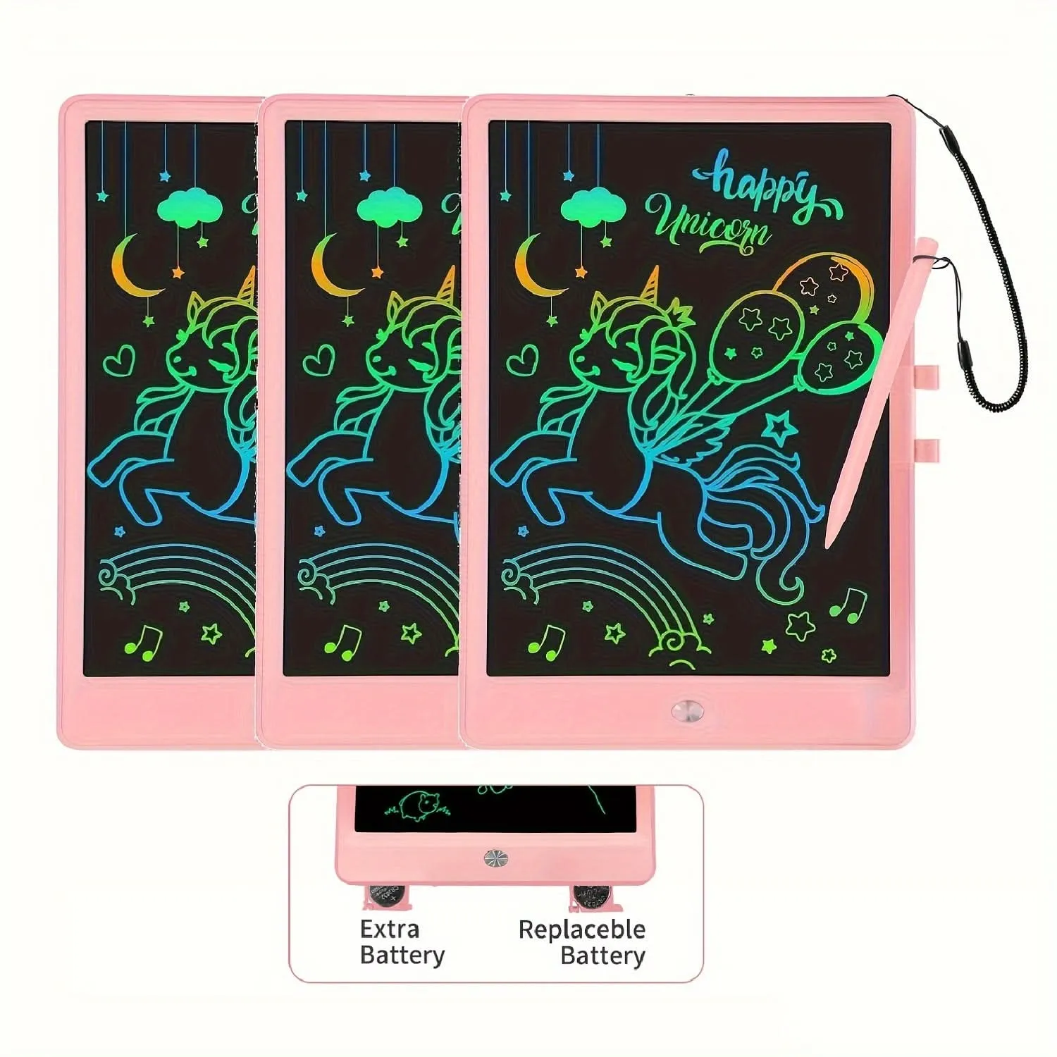 3-Pack 10-Inch LCD Writing Board for Kids – Erasable, Reusable