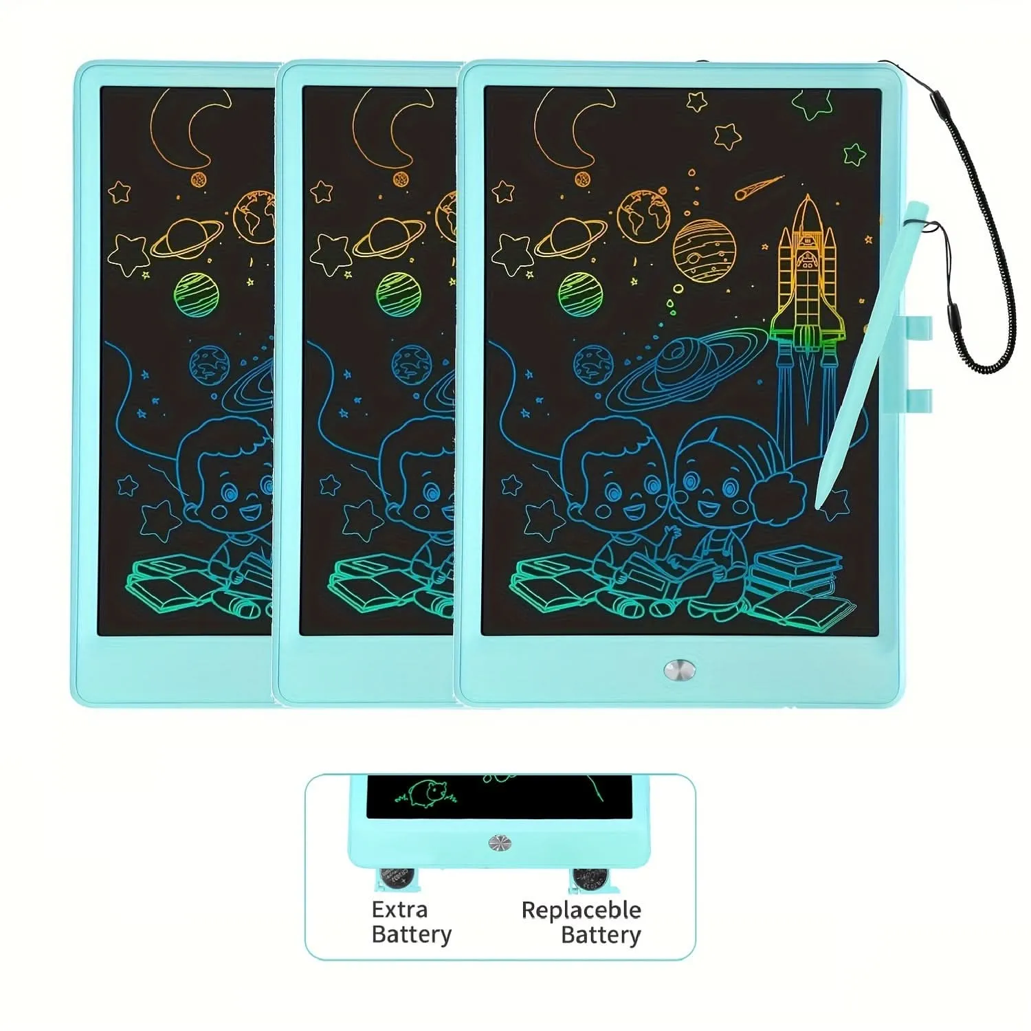 3-Pack 10-Inch LCD Writing Board for Kids – Erasable, Reusable