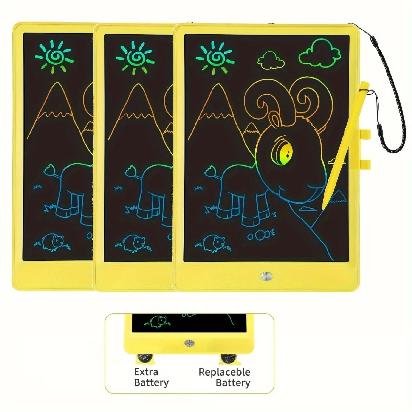 3-Pack 10-Inch LCD Writing Board for Kids – Erasable, Reusable