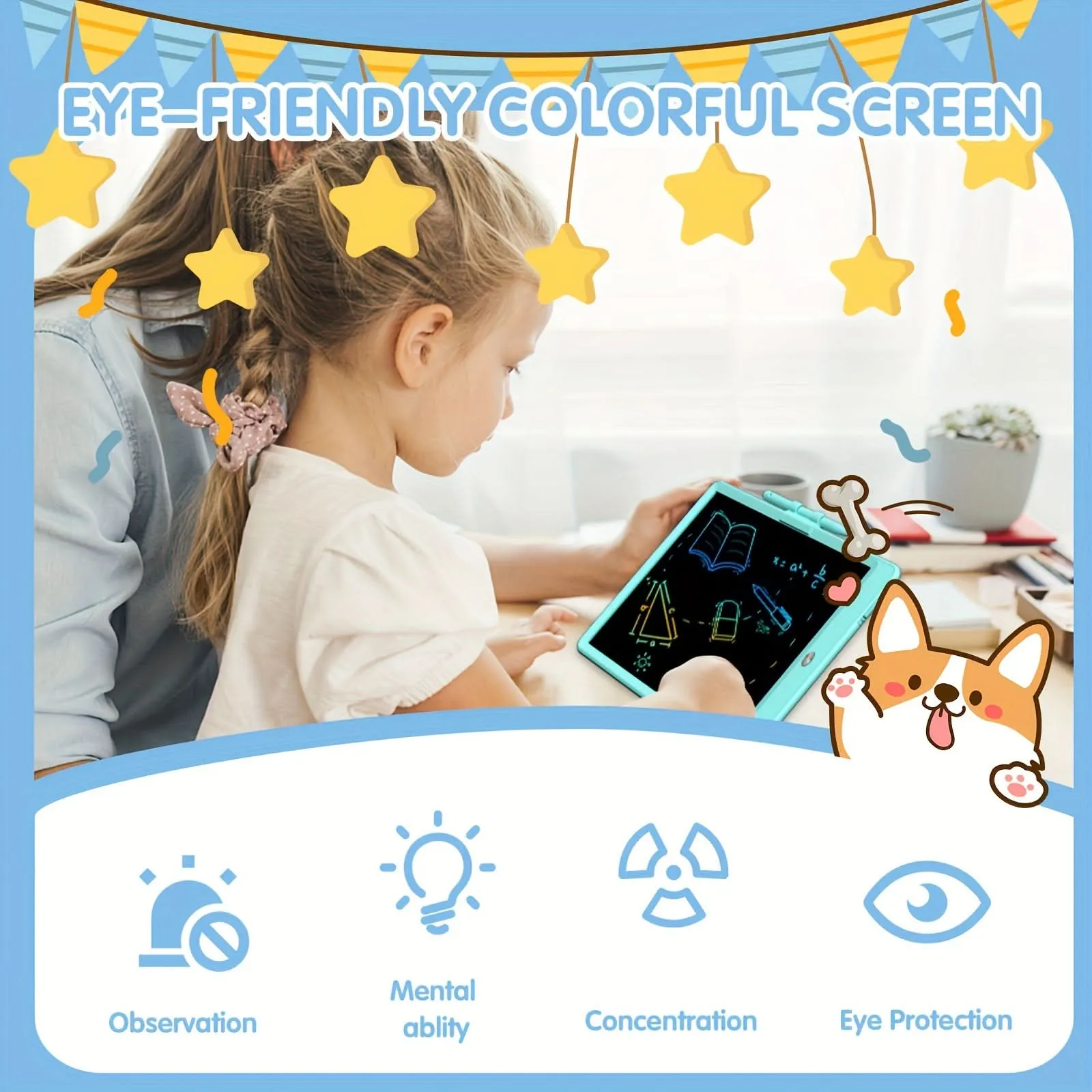 3-Pack 10-Inch LCD Writing Board for Kids – Erasable, Reusable