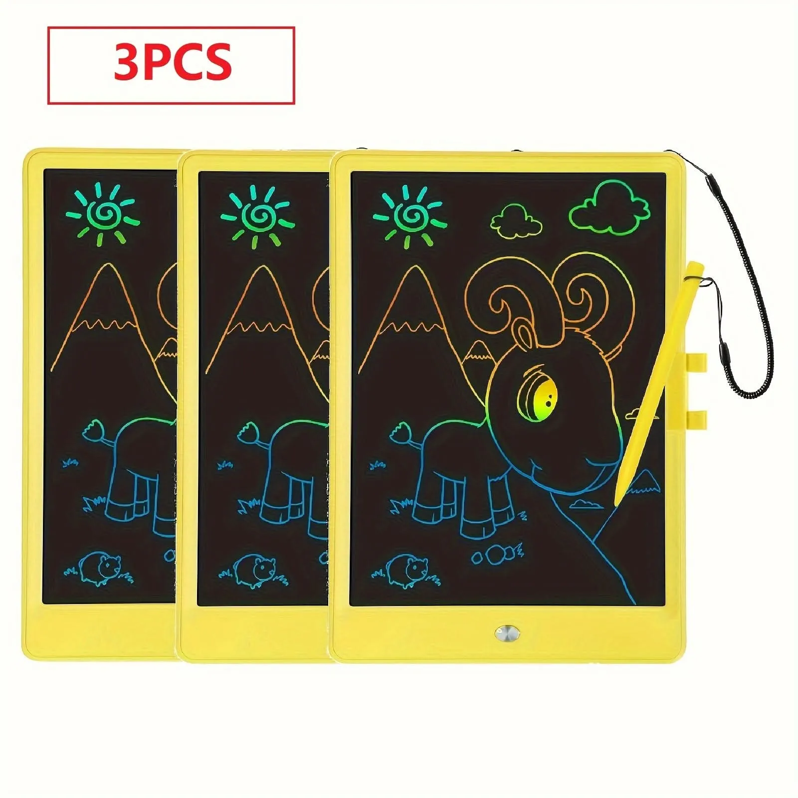 3-Pack 10-Inch LCD Writing Board for Kids – Erasable, Reusable