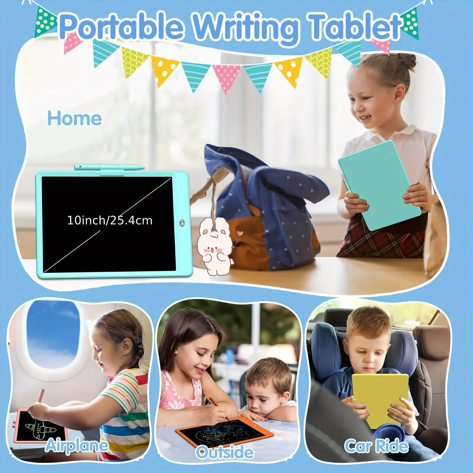 3-Pack 10-Inch LCD Writing Board for Kids – Erasable, Reusable