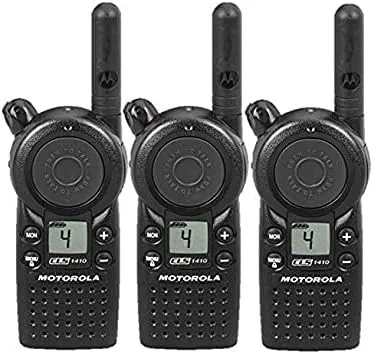 3 Pack of Motorola CLS1410 Two Way Radio Walkie Talkies (UHF)