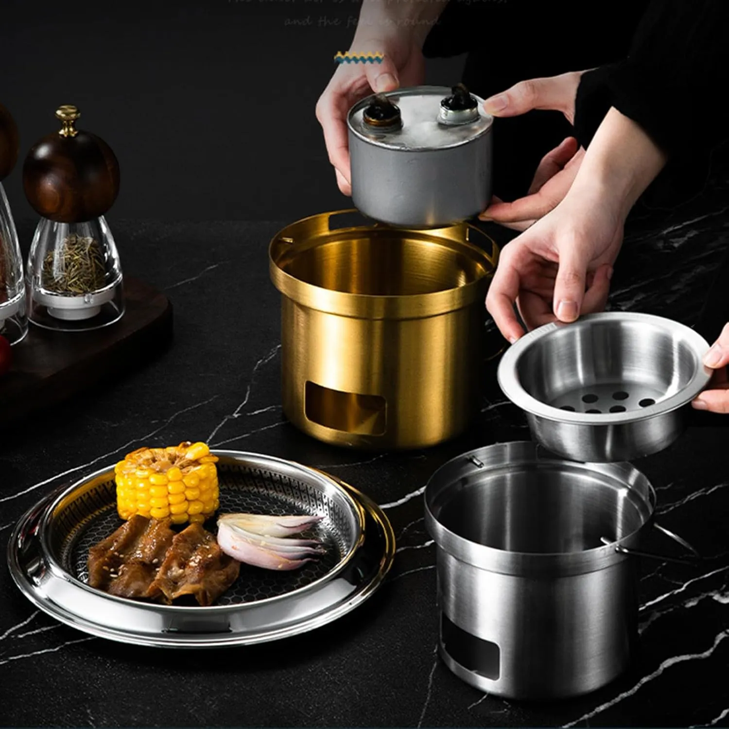 304Stainless Steel Campings Stove Portable Campfires Grills Efficient Burning Stove Cooking Equipment For Outdoor Use