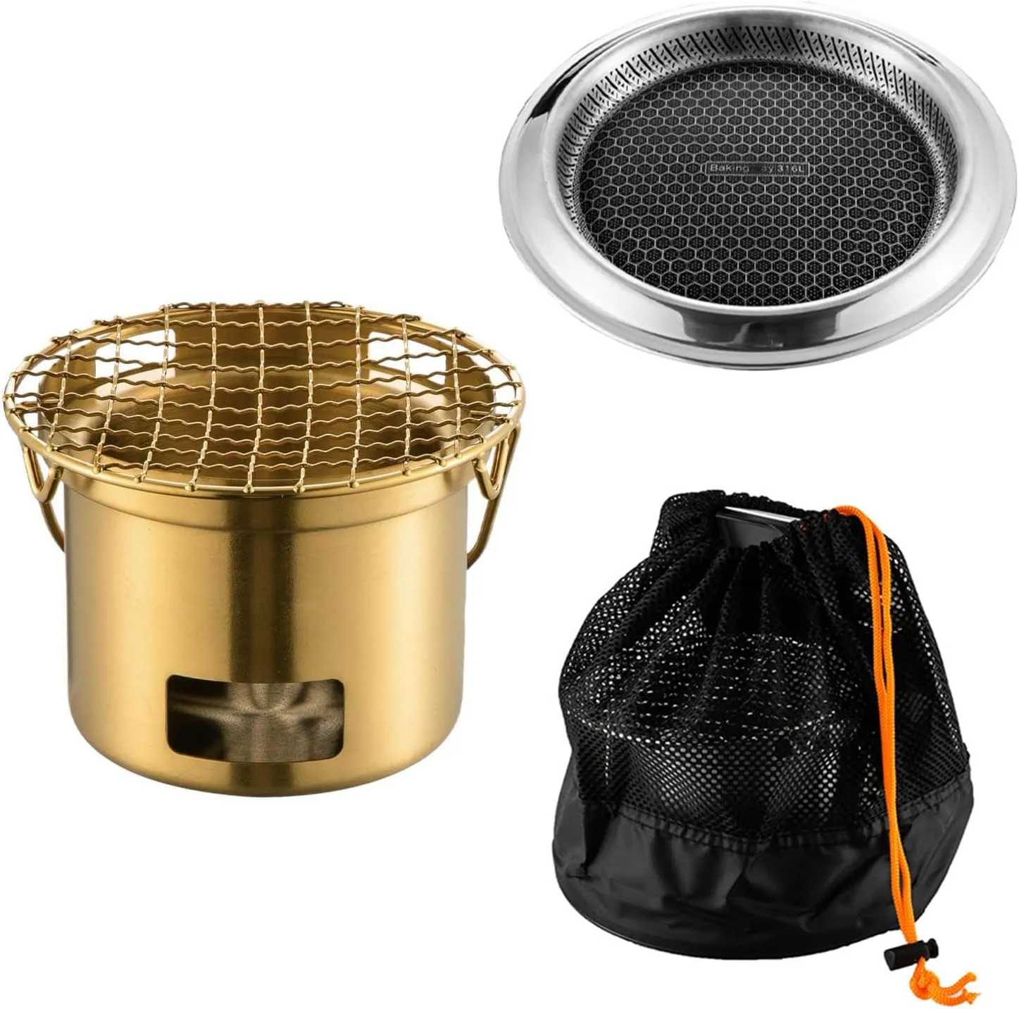 304Stainless Steel Campings Stove Portable Campfires Grills Efficient Burning Stove Cooking Equipment For Outdoor Use