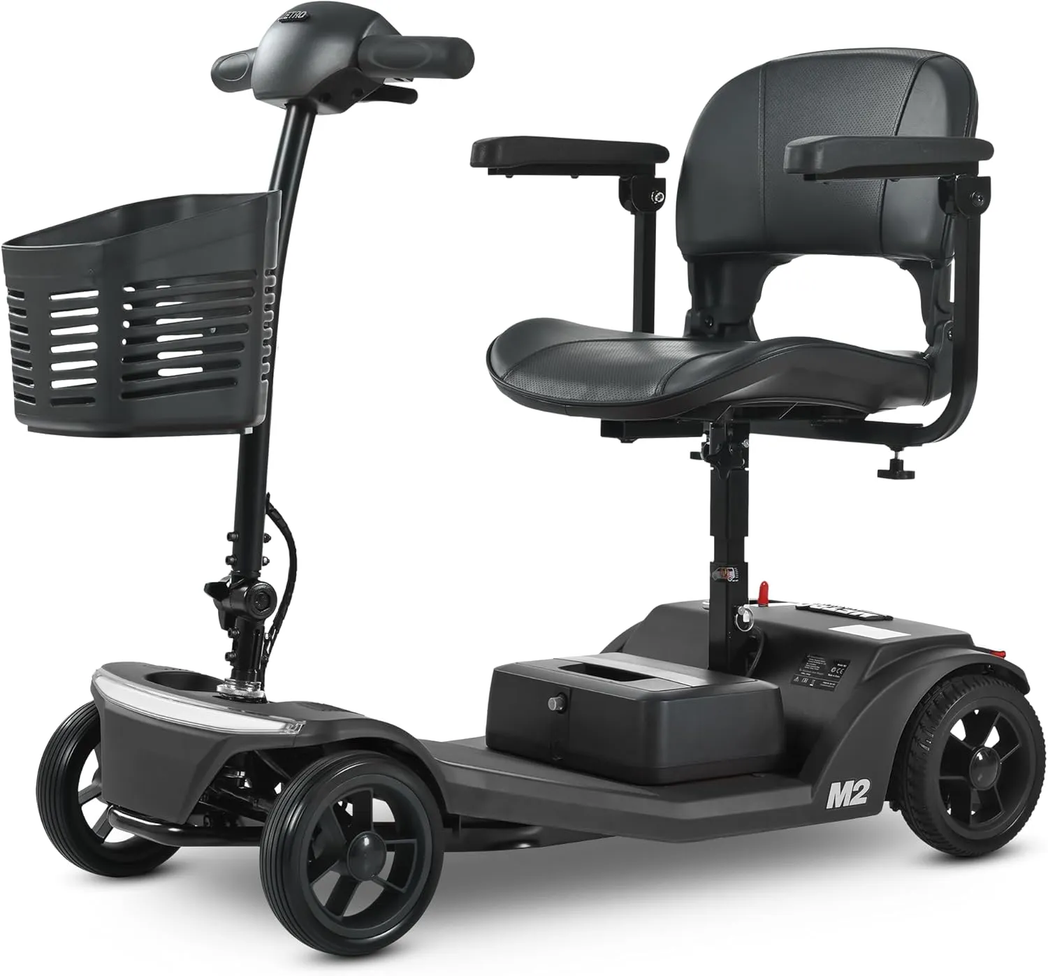 330lbs Max Weight, Electric Mobility Scooter for Adults 4 Wheel Mobility, 10-15miles Per Charge Electric Powered Wheelchair Power Scooters Black
