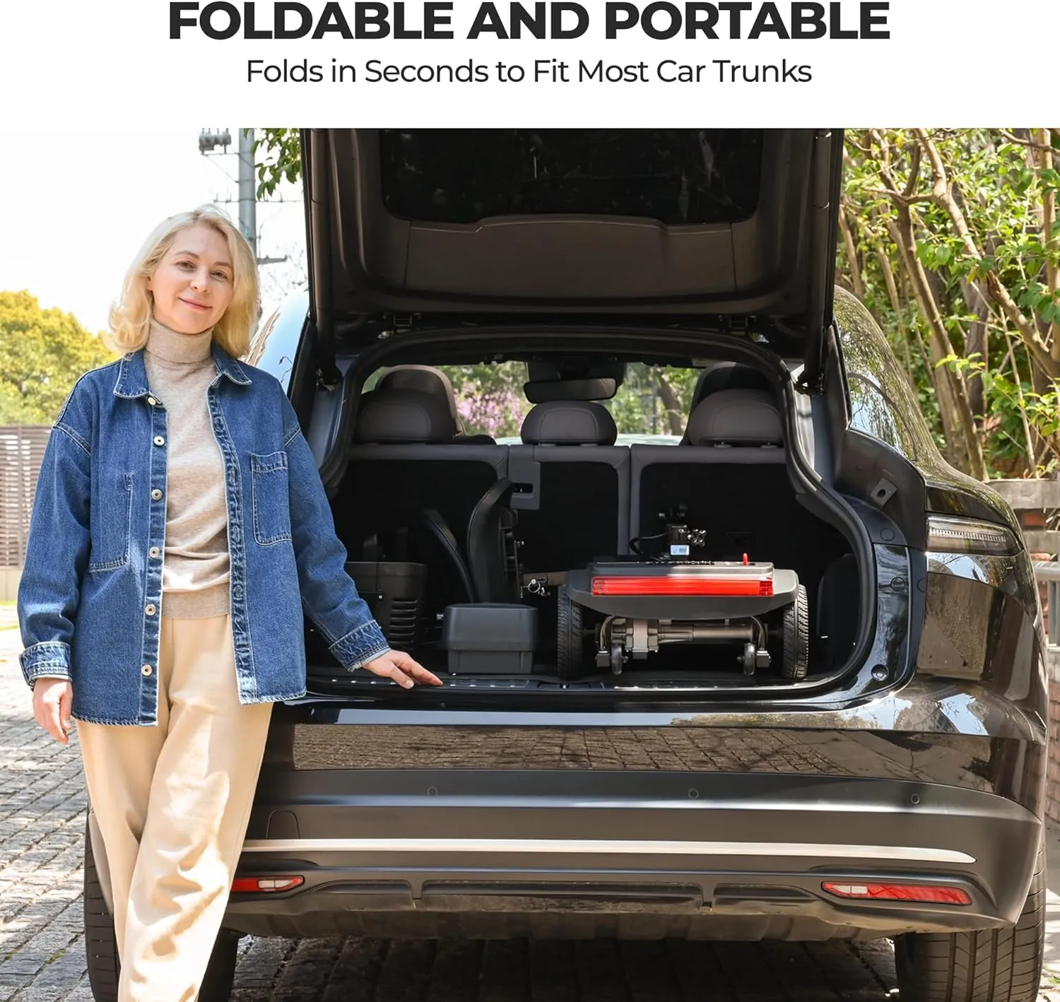 330lbs Max Weight, Electric Mobility Scooter for Adults 4 Wheel Mobility, 10-15miles Per Charge Electric Powered Wheelchair Power Scooters Black