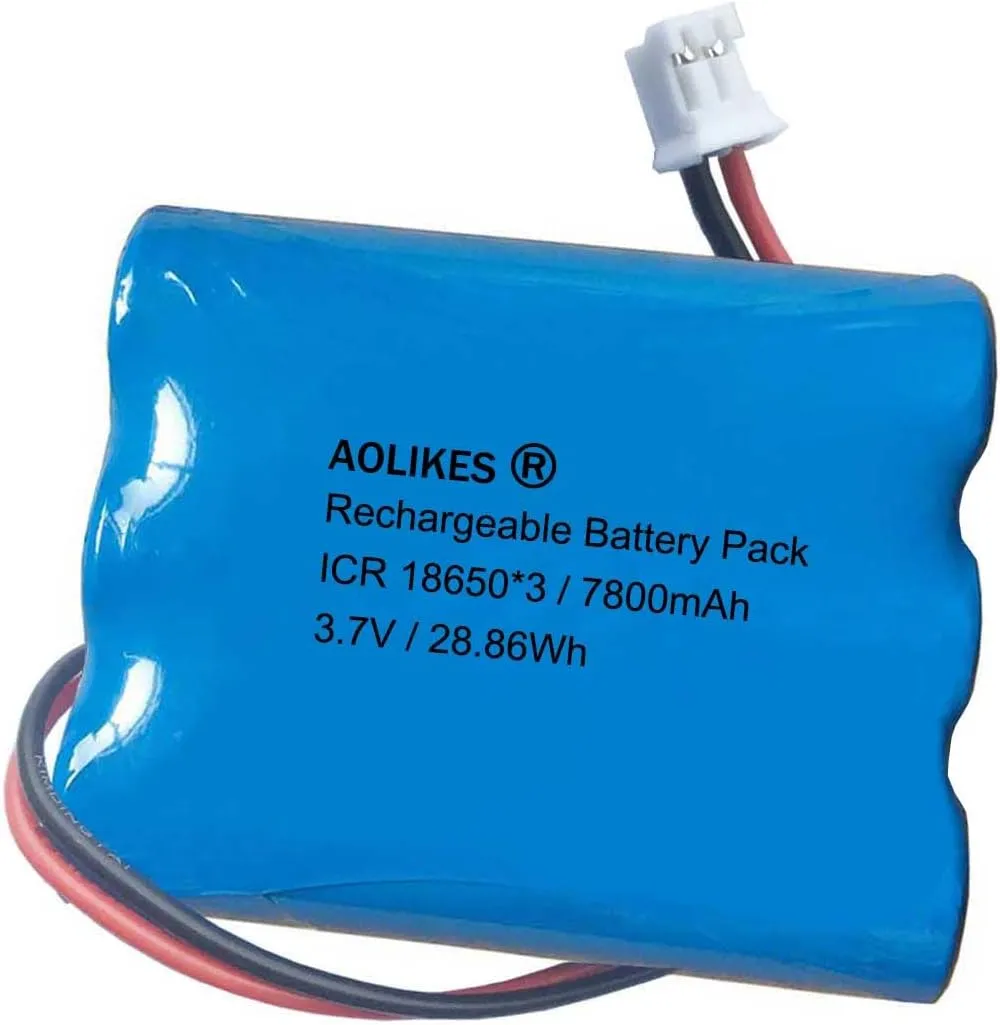 3.7v 7800mAh Rechargeable Battery Pack for Simplehuman Sensor Makeup Mirror ST3026 BT1080 Battery Replacement ST3027 3028 and More, 1s3p Batteries Pack
