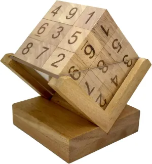3D Wooden Sudoku Cube Puzzle and Game