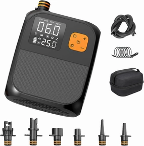 3T6B Rechargeable Paddle Board Pump with 8000mAh Battery,25PSI High Pressure SUP Pump & Car Adapter Powered Portable Electric Air Pump,for Stand Up Paddle Boards,Boats,Tent and Kayaks