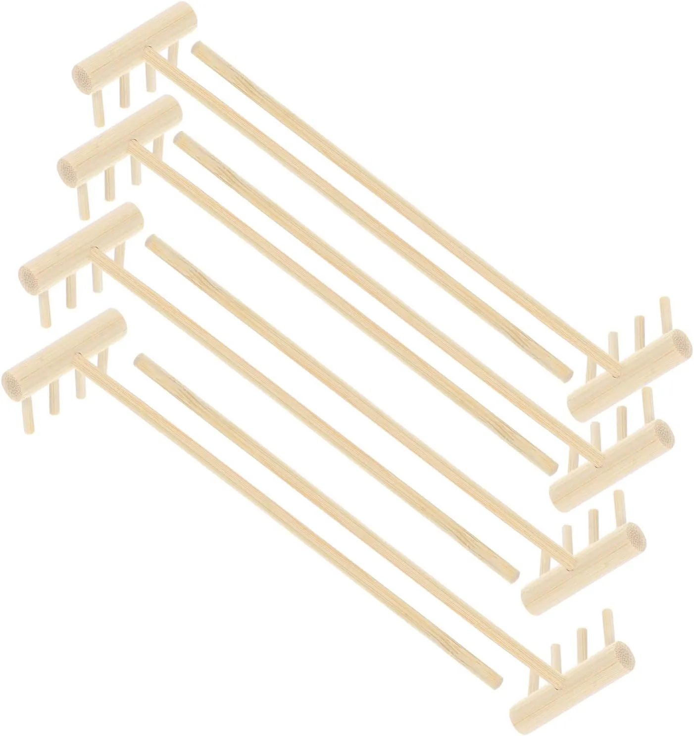 40 pcs Office Table Mini Rakes Rock Drawing Mothers Tool Decoration Serenity Smoothing Push Beige Tools and Zen Garden Gardens Kits Wood for Plants Fathers Hand Four Kits- Kit
