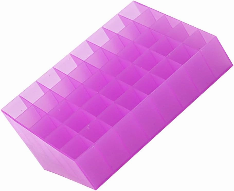 40 Box 4 Rows Lipstick Holder Clear Lip Gloss Makeup Brush Holder 40 Slots Makeup Holder Cosmetic Case Lip Tint Lipstick Storage Case Dressing Table Storage Box Purple