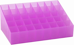 40 Box 4 Rows Lipstick Holder Clear Lip Gloss Makeup Brush Holder 40 Slots Makeup Holder Cosmetic Case Lip Tint Lipstick Storage Case Dressing Table Storage Box Purple
