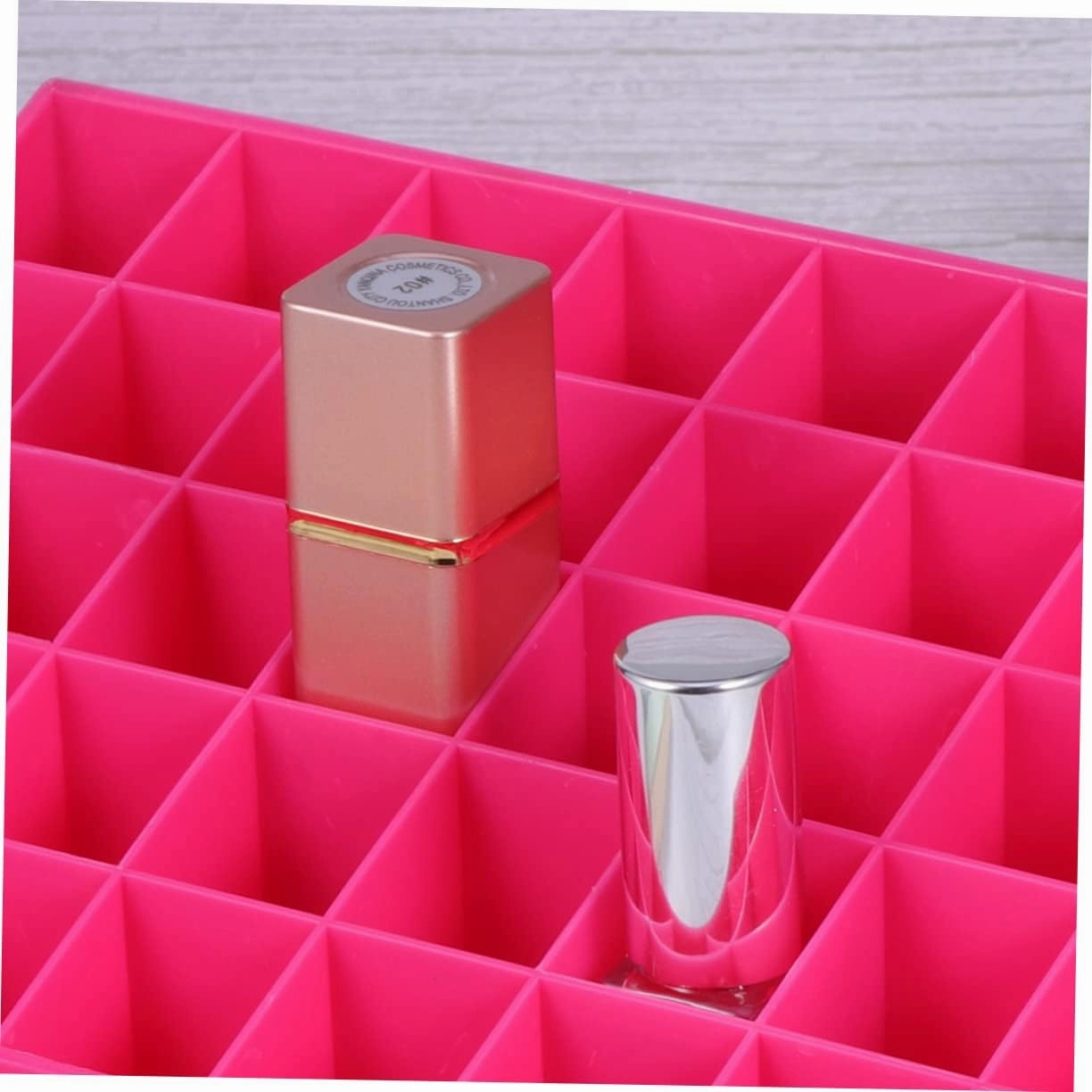 40 Slots Lipstick Storage Box Creative Makeup Organizer Jewelry Holder for Lipstick Nail Polish and Makeup Brush Storage for Home Shop