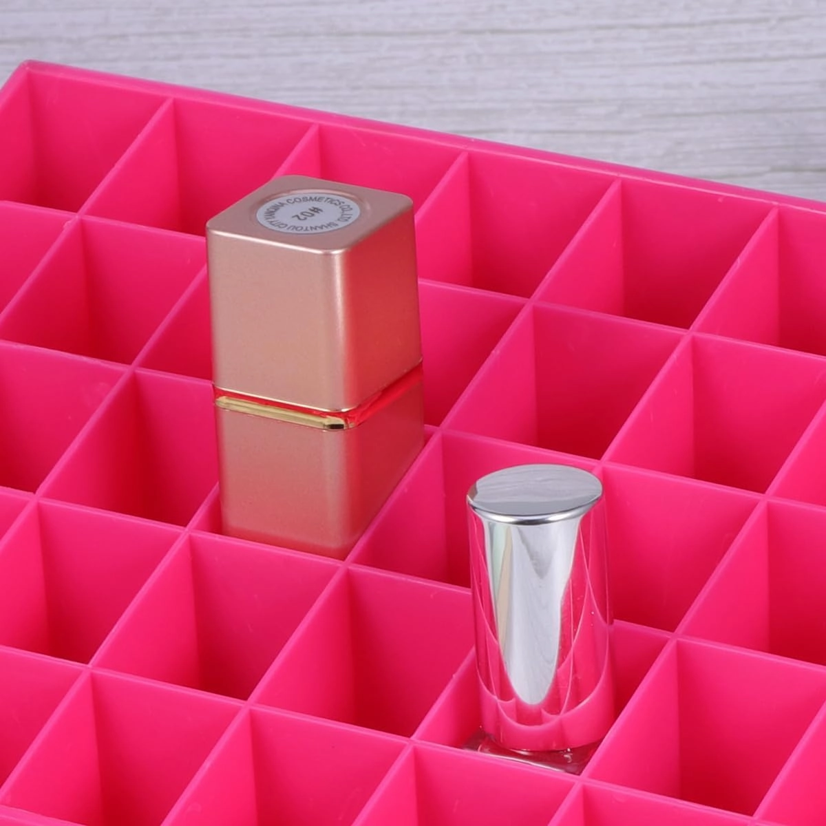 40 Slots Lipstick Storage Box Creative Makeup Organizer Jewelry Holder for Lipstick Nail Polish and Makeup Brush Storage for Home Shop